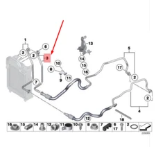BMW X5 E70 ENGINE OIL COOLER HOSE PIPE OUTLET 17227576398 7576398 NO🇺🇸DUTIES