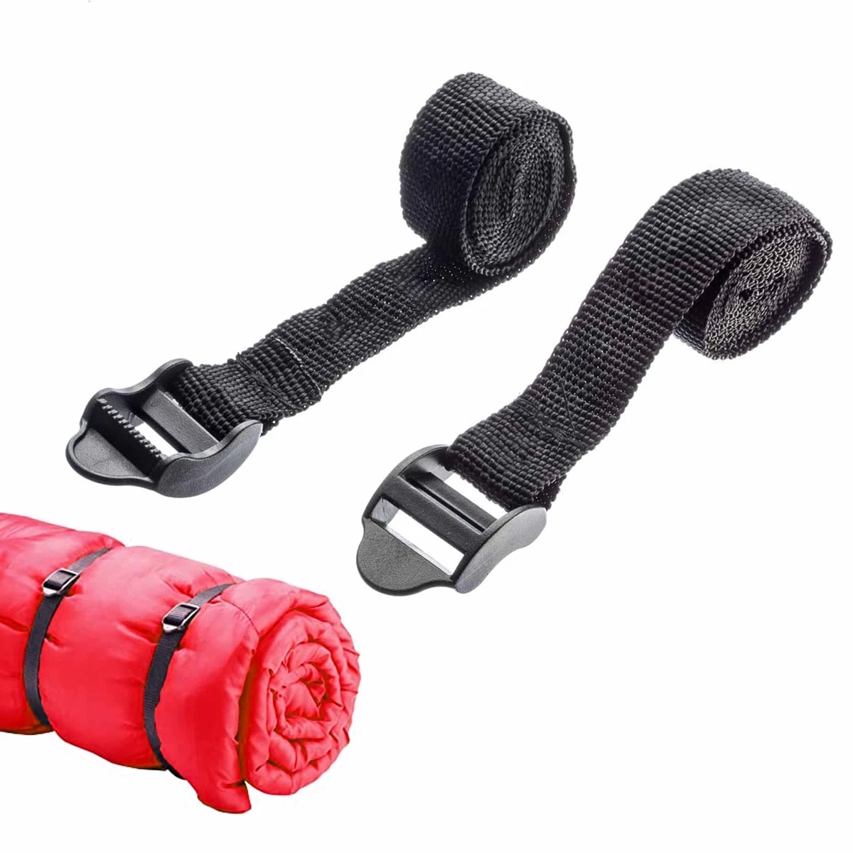 2 Pc Sleeping Bag Straps Buckle Secure Emergency Outdoor Survival Camping  Gear