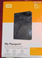 WD My Passport Portable Backup with encryption - 5 TB - New in Box