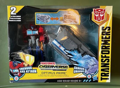 Transformers Cyberverse OPTIMUS PRIME Battle Base Trailer Energon Axe Attack!