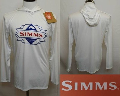 Simms Tech Hoody Men's M Artist Series White/ Simms Shield UPF NWT #J4816
