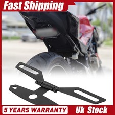Universal Motorcycle Folding License Plate Bracket Rear Tail Light Holder Mount