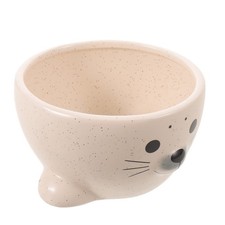 Animal Shaped Ceramic Serving Bowl Set White Reusable Cartoon Design Bowls