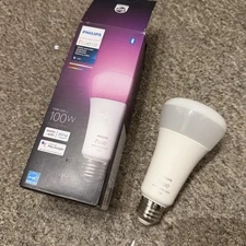 Philips Hue 100W/1600lm LED White & Color Ambiance Smart Bulb E26 -562982 TESTED