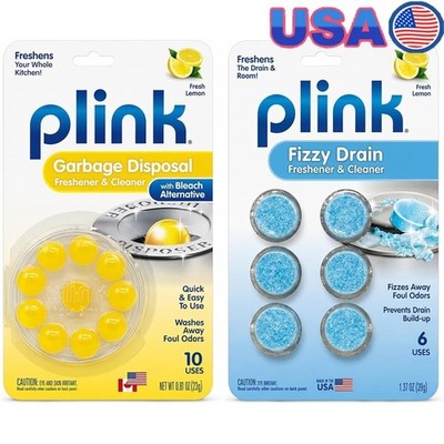 Dual Action Garbage Disposal Cleaner Lemon Scent Effervescent Tablets Capsules