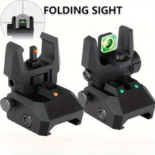 Tactical Folding Back Up Iron Sight Flip Up Sights Front  Rear Picatinny Rails