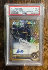 Larry Ernesto - 2022 Bowman Chrome Auto Gold Shimmer REF /50 PSA 9