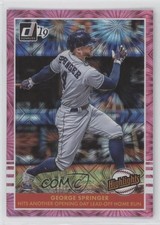 2019 Panini Donruss Highlights Pink Firework George Springer #H6 08jk
