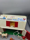 Vintage Fisher Price Little Pple Play Family Farm Barn Few Pieces Inc. 1967
