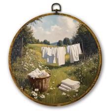 Mcehtle Vintage Farmhouse Country Wall Art Decor, Retro Cottagecore Laundry D...