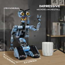 NEW 1176 Pieces Johnny 5 Robot Building Set with Remote Control Short Movie