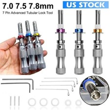 3PC 7 Pin Advanced Tubular Lock Tool Set For Padlock Hook Tool Seal Pick Puller