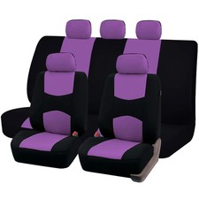 Plain Fabric Bicolor Stylish Car Seat Covers Universal Polyester Car Seat Cover Plain Fabric Bicolor Stylish Car Seat Covers Universal Polyester Car Seat Cover