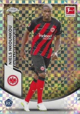2023-24 Topps Chrome Bundesliga Soccer Cards X-Factor /250 (28-39) Ein Frankfurt