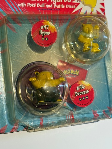 Vintage Hasbro Pokemon Battle Figures Drowzee #96 And Hypno #97 (1999) Sealed - Picture 2 of 3