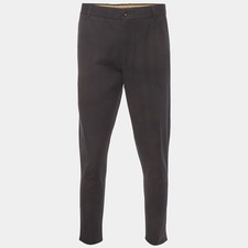 Loro Piana Navy Blue Gabardine Slim Fit Trousers XL