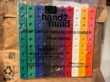 Hand2Mind ETA Snap Cubes 10 Colors Set of 100...