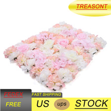10Pcs Artificial Silk Flower Hydrangea Wall Panel Banquet Wedding Party Decor