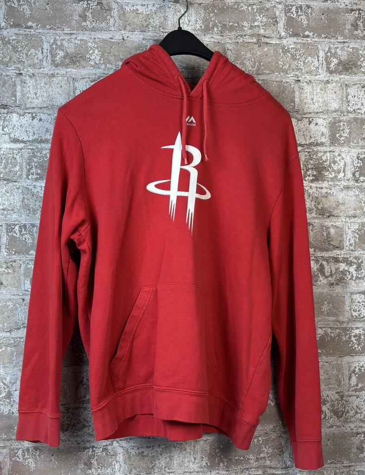 Houston Rockets Hoodie Mens Large Red NBA Basketball Pullover Fleece Sweatshirt - Image 2 of 4