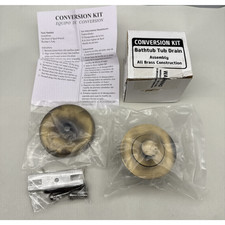 Conversion kit Antique brass Single Hole bathtub Drain Assembly READ...