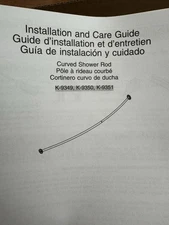 Kohler 9350-2MB Expanse Adjustable Curved Shower Rod Brushed Moderne Brass 60-72