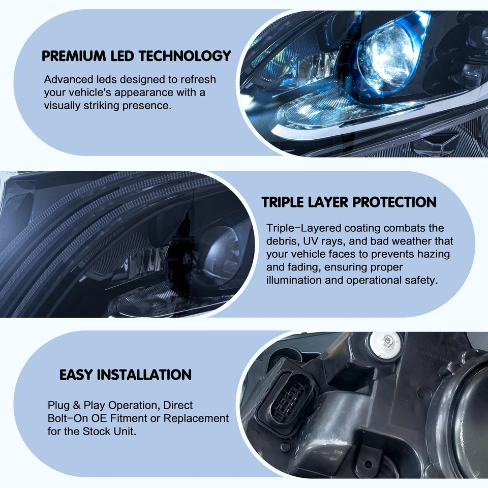 Paar VLAND VOLL LED Scheinwerfer für Mercedez Benz Metris Vito W447 2016-2023 - Bild 3 von 4