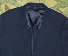 BONOBOS Navy Blue Wool Blazer Suit Jacket Sli...