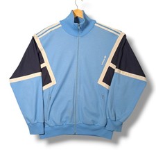 Vintage Adidas Track Jacket Mens Large Navy Blue 80s Tracksuit Originals