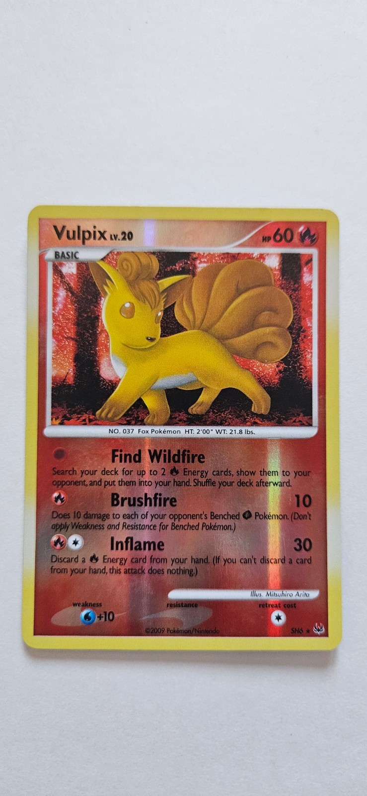 Vulpix Shiny SH6 Reverse Holo Secret Rare Platinum 2009 Pokemon TCG NM English