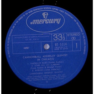 The Cannonball Adderley Quintet - In Chicago (Vinyl LP - 1979 - JP - Reissue)