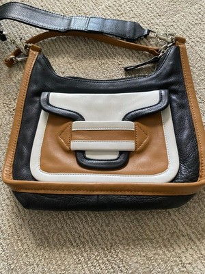 Zadig & Voltaire Pierre Hardy  Leathe Hobo Bag Black Beige White Designer