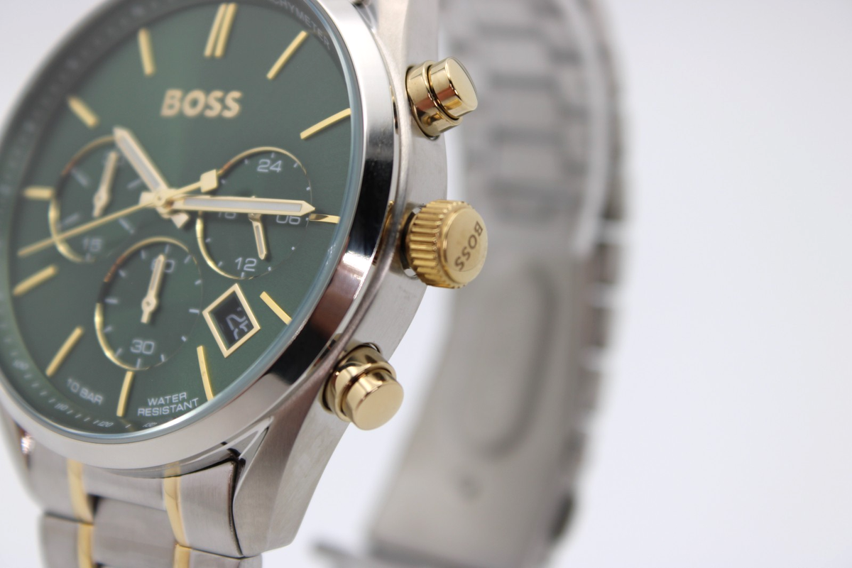 HUGO BOSS 44mm Green Dial Men's Watch Champion HB1513878 | eBay