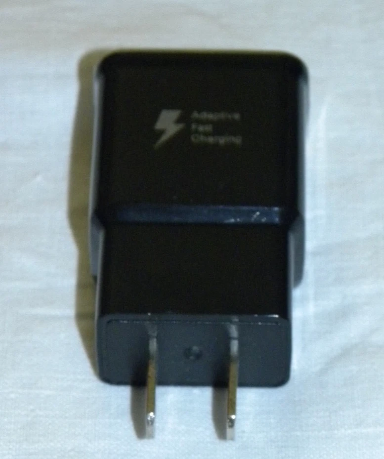 SAMSUNG Fast Adaptive Charger Wall Plug Model # EP-TA20JWE - Black - Image 3 of 4