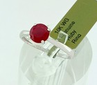 GENUINE 1.02 Cts RUBY SOLITAIRE RING RING 10K WHITE GOLD - Free Certificate -NWT — photo 2