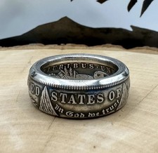 Antique U.S. 90 Silver Morgan Dollar Coin Ring Men s Band NEW