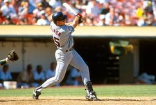 Tim Salmon California Angles bats v the Oakland Athletics at an ML- Old Photo 2