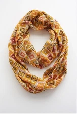 J.Jill ~ Very Pretty Tiger Lily Diamond Print Infinity Scarf ~