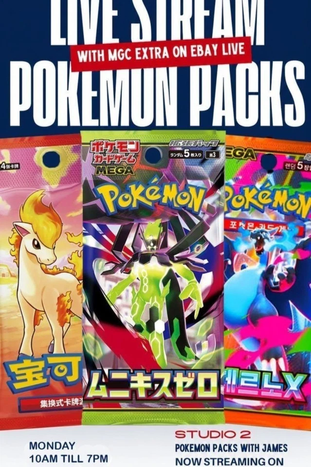 LET'S START THIS WEEK RIGHT! W/JAMES £1 STARTS ON POKEMON PACKS JAP/KOR/CHI