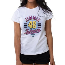 NASCAR Womens Crew Tee - Jimmie Johnson - 8 White by DelSol- 1 Pc T-Shirt L 