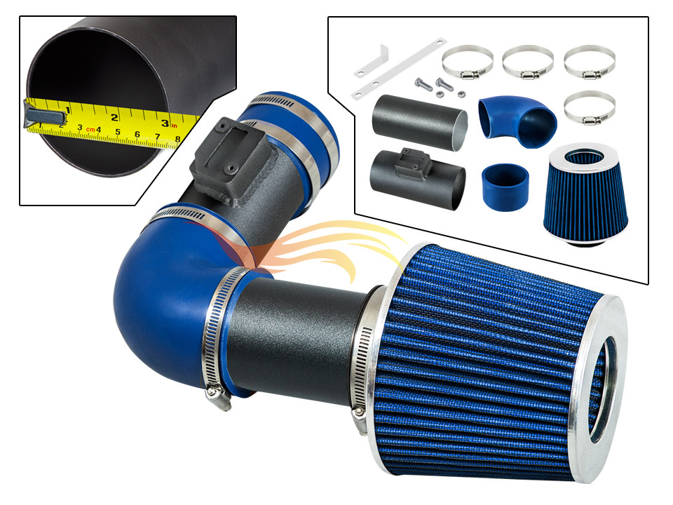 BCP RW BLUE For 2007-2011 Acura RDX 2.3L DOHC Turbo Ram Air Intake Kit + Filter