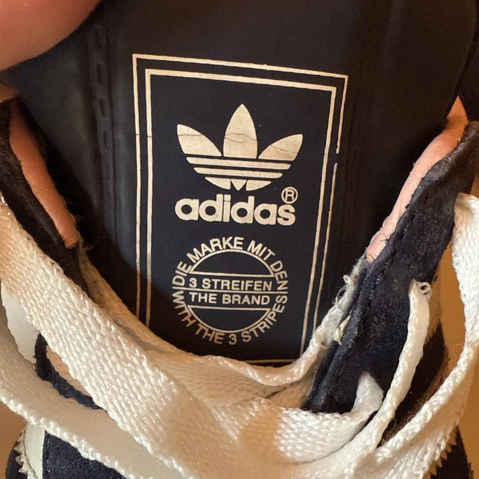Vintage Adidas Navy And Pink Suede Women’s Size 8 ~447904 Retro Rare L@@K - Image 4 of 4