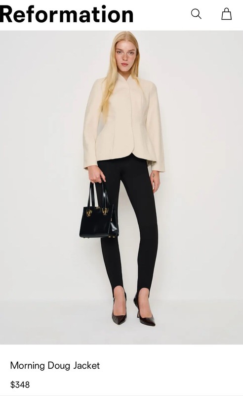 REFORMATION x Nara Smith Morning Doug Jacket Creme Sz XS - NWT $348