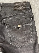 True Religion Shorts Men 33 RICKY MICRO CORDUROY FLAP POCKET
