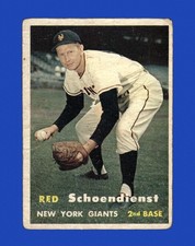 1957 Topps Set-Break #154 Red Schoendienst LOW GRADE (crease) *GMCARDS*