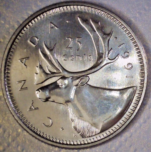 1991 Canada 25 Cents — photo from another recent sale