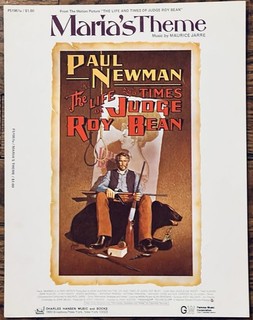 1972 film JUDGE ROY BEAN feat. PAUL NEWMAN sheet music MAURICE JARRE theme