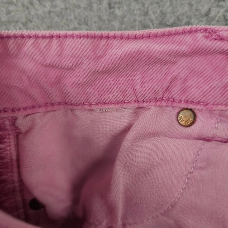 Pantalones Cortos American Eagle Para Mujer 0 Rosa Pana Micro Mini Tiro Bajo Corte Elastizado Foto 4 de 4