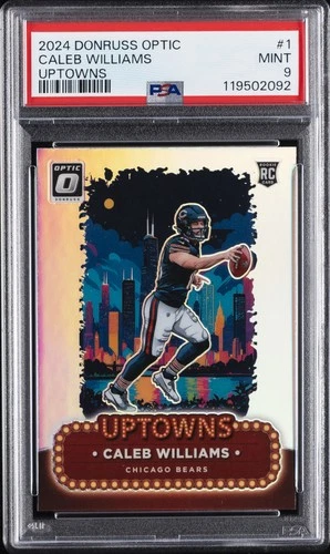 2024 PANINI DONRUSS OPTIC UPTOWNS #1 CALEB WILLIAMS ROOKIE RC PSA 9