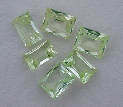 ONE 8x6 Fancy Rectangle Baguette Chrysoberyl Citrine Color Lab Corundum Gemstone