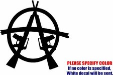 Anarchy M16 AR15 Graphic Die Cut decal sticker Car Truck Boat Window Bumper 6"